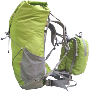 Side view of Aarn Mountain Magic Race Pack with front pockets