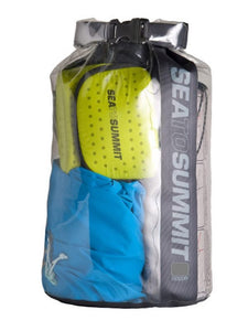 Sea to Summit clear dry bag filled