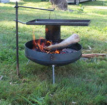 Load image into Gallery viewer, Fire pit used for boiling a billy at campsite