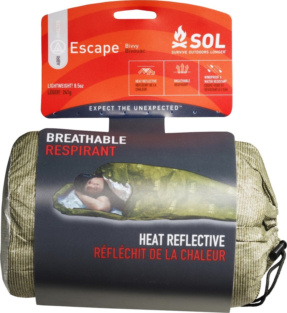 SOL Escape Bivvy in packaging