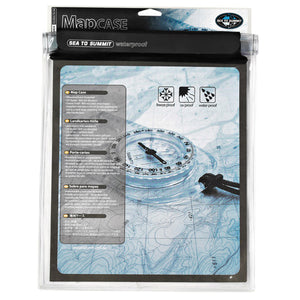 Sea to Summit clear waterproof map case with map inside for display purposes