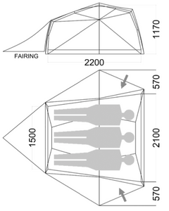 Wilderness Equipment Space-3 Hiking Tent specifications